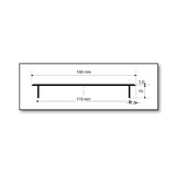 thumbnail of Aluminiumgitter Lüftungsgitter Stegblech Braun Ab- Zuluftgitter Türgitter b 130mm x L 600mm
