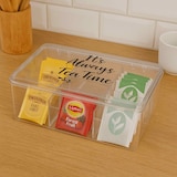 thumbnail of WellHome - Caja de té PS transparente con 6 compartimentos 21,5x14,5x8,8cm