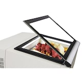 thumbnail of Tafelmodel ijsvitrine, wit, opent aan de serveerzijde.