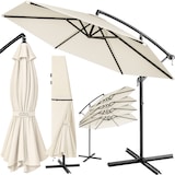 thumbnail of Kingsleeve Sonnenschirm Ø 330cm mit UV-Schutz 80+ Schutzhülle Kurbel Ampelschirm Creme