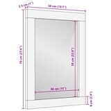 thumbnail of vidaXL Spiegel Braun, Silber 50 x 70 cm Massives Mangoholz, Glas