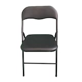 thumbnail of Pack 6 Sillas Negras Plegables Premium con Estructura Metálica y Asiento Acolchado en Polipiel PU. Respaldo Ergonómico (80x44x43,5 cm)