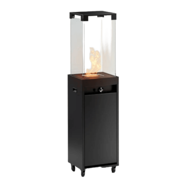 Fogão a gás de exterior com rodas e tampa de proteção Faro Planika Preto