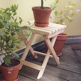 thumbnail of WELL HOME - Mesita plegable para jardín sin barniz 40x41cm