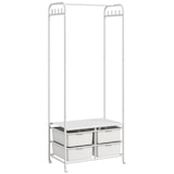 thumbnail of HOMCOM Charriot Moderno 8 Ganchos e 4 Cestos para Armazenamento Charriot com Rodas e Estrutura de Aço 63x37x153 cm Branco