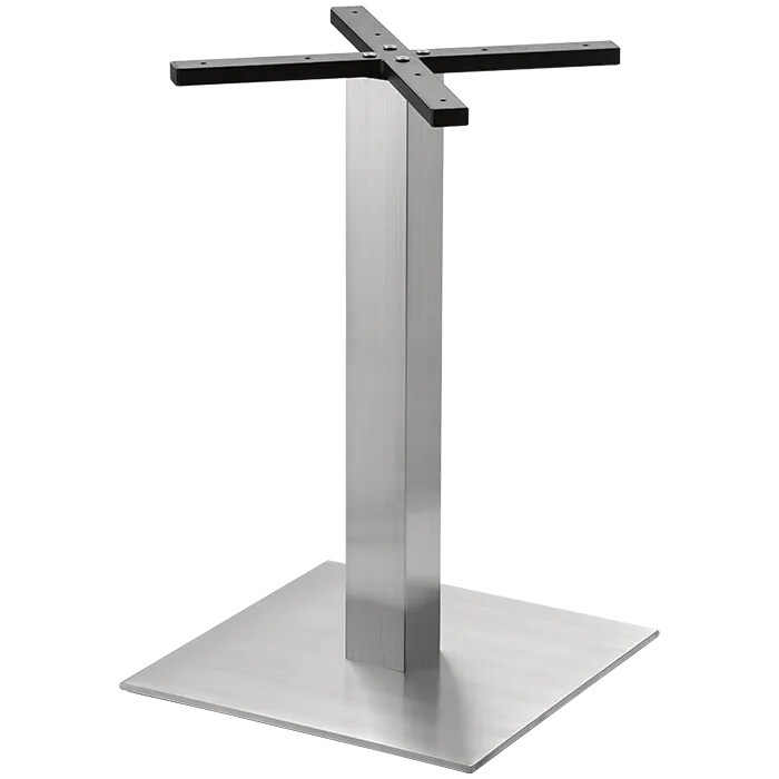 Bison Tischgestell E-04040, Edelstahl gebürstet, 45x45 cm