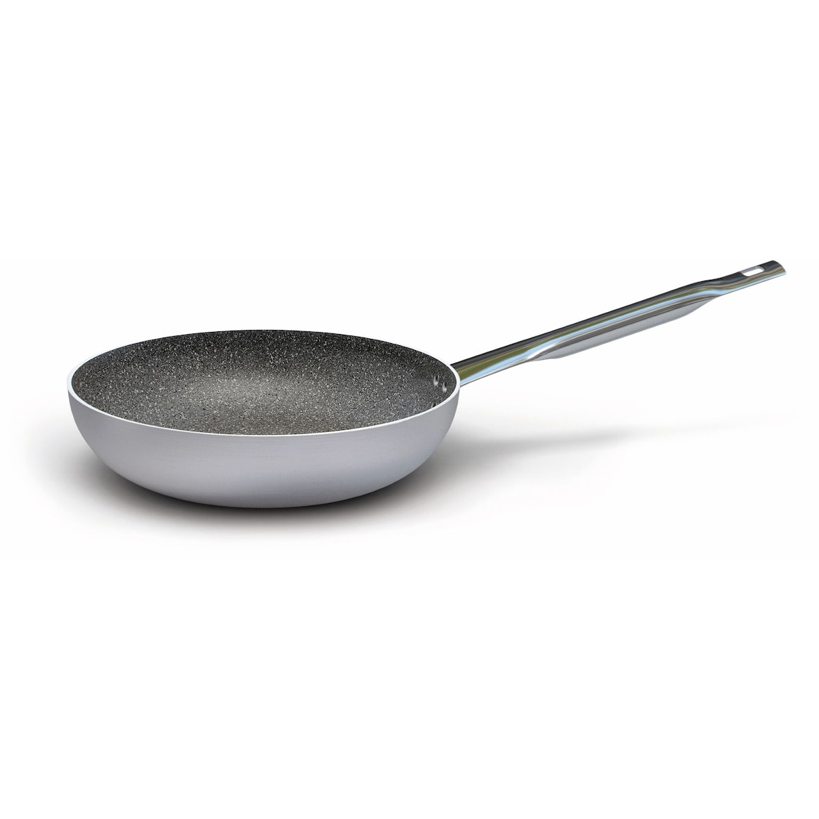 Ballarini 2802.32 padella svasata alta 32cm - alluminio anti aderente granite professionale con finitura esterna in alluminio satinato