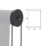 thumbnail of Rocada cortina enrollable 180cm largo x 240cm alto   - cortina color perla con mecánico negro