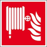 thumbnail of Aufkleber I Brandschutzzeichen Löschschlauch, KRO, Folie, selbstklebend, 300x300mm, ASR A1.3, DIN EN ISO 7010 F002