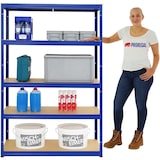 thumbnail of PROREGAL Étagère charge lourde GIANT ELEPHANT, HxLxP 180x180x60cm, 200kg par niveau, Noir, Étagère robuste de Garage, Atelier