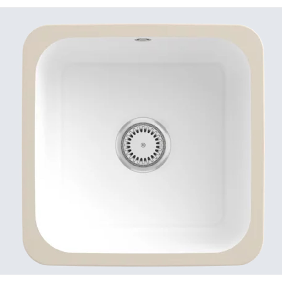 Villeroy&Boch Spülbecken, Küchenspüle Cisterna 50 Weiß Alpin 445x445mm, Unterschrankbreite 50cm