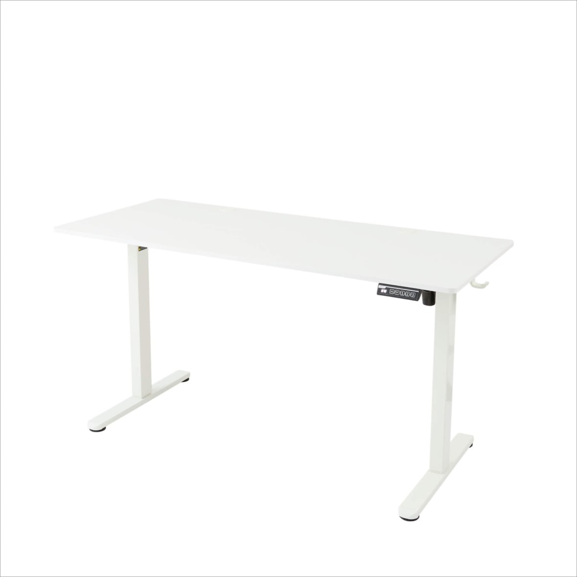 Arebos Scrivania elettrica regolabile in altezza 120x60 cm con funzione di memoria bianco