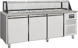 thumbnail of vaiotec Salattheke, 3-fach mit Türen, Glasaufbau, für 5x GN 1/1 grau, 2000 x 800 mm