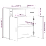 thumbnail of vidaXL Sideboards 2 Stk. Sonoma-Eiche 79x38x80 cm Holzwerkstoff