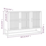 thumbnail of Helloshop26 - Buffet Sideboard Kommode Kleiderschrank Aufbewahrungsmöbel Organizer für Küche Wohnzimmer Lounge 105 x 30 x 65 cm 02_0035833