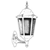 thumbnail of Aplique de Pared Exterior en color Negro 28x23x47cm WellHome Baikal