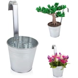thumbnail of 6 x Blumentopf Hängetopf Pflanztopf Hängetöpfe Blumen Topf Kräutertopf Zink