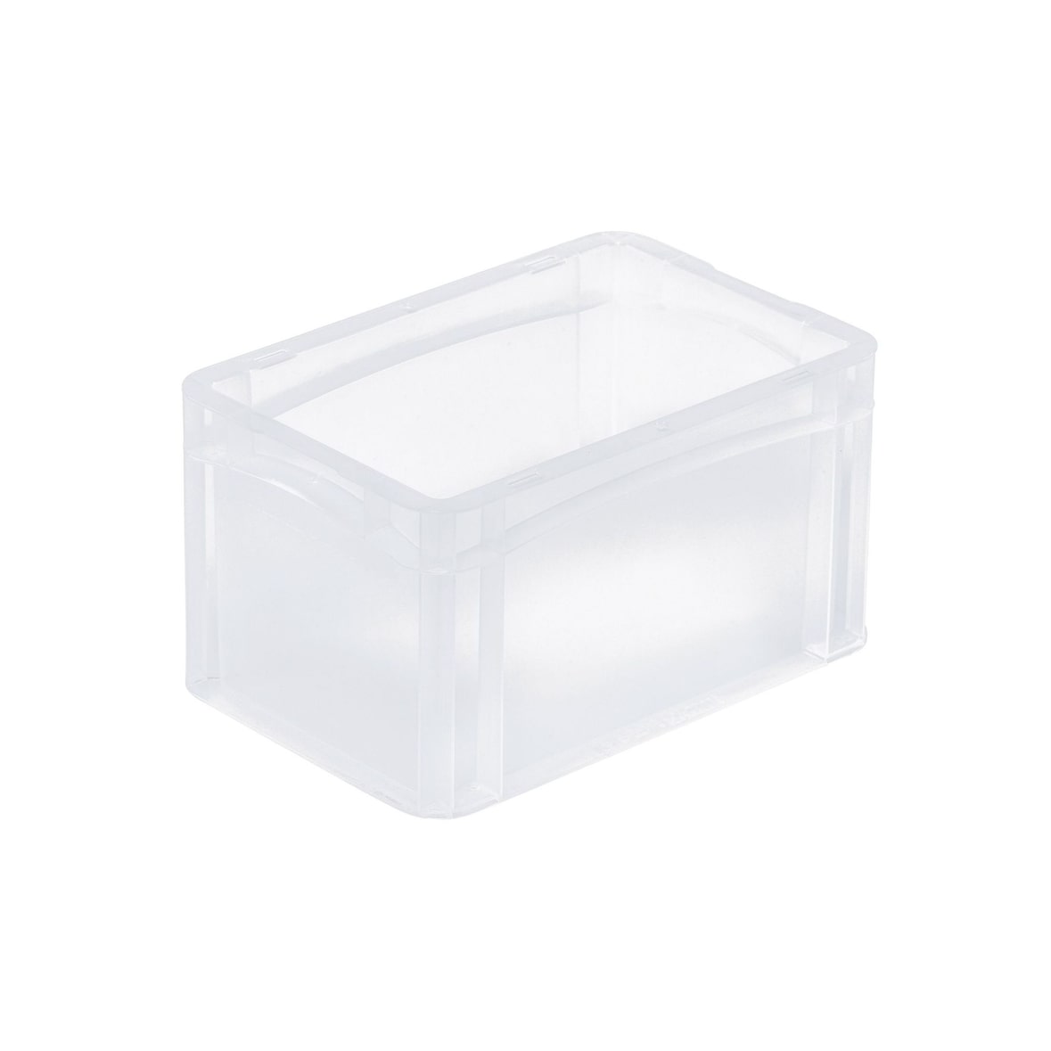 PROREGAL Bac Euro transparent BasicLine avec poignée fermée | HxLxP 17x20x30cm, 7,2 litres | boîte industrielle, boîtes de rangement, empilables