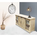 thumbnail of Mobile credenza madia da interno soggiorno in acciaio e legno con 2 ante centrali scorrevoli e 2 ante laterali battenti Linea Industrial