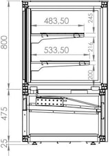 thumbnail of Combisteel Kühlvitrine mit Doppelglas und 2 Böden 600 Liter
