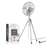 thumbnail of Brandson Standventilator 45 cm mit 3 Geschwindigkeiten, Ventilator mit Dreibein-Stativ, 60 Watt, oszillierend, Silber/Edelstahl