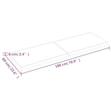 thumbnail of vidaXL Tafelblad natuurlijke rand 180x60x(2-6)cm eikenhout donkerbruin