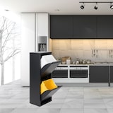 thumbnail of Jobgar - Cubo de Basura Eco Recycling Metálico de 2 Compartimentos, 2x17L (34L), Negro