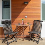 thumbnail of Relaxdays Klapptisch, halbrund, HxBxT: 74 x 80 x 50 cm, Balkon, Terrasse & Garten, Holz, Outdoor, Wandklapptisch, braun