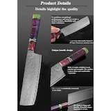 thumbnail of Messer SET Damastmesser, das Koch und Hackmesser mit exklusiven, unikaten Holzgriff