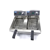 thumbnail of Friteuse - 2 x 10 L - 2 paniers - avec robinet de vidange