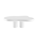 thumbnail of SalesFever Couchtisch | wolkenförmig | Tischplatte matt lackiert | Fiberglas | B 123 x T 89 x H 35 cm | weiß