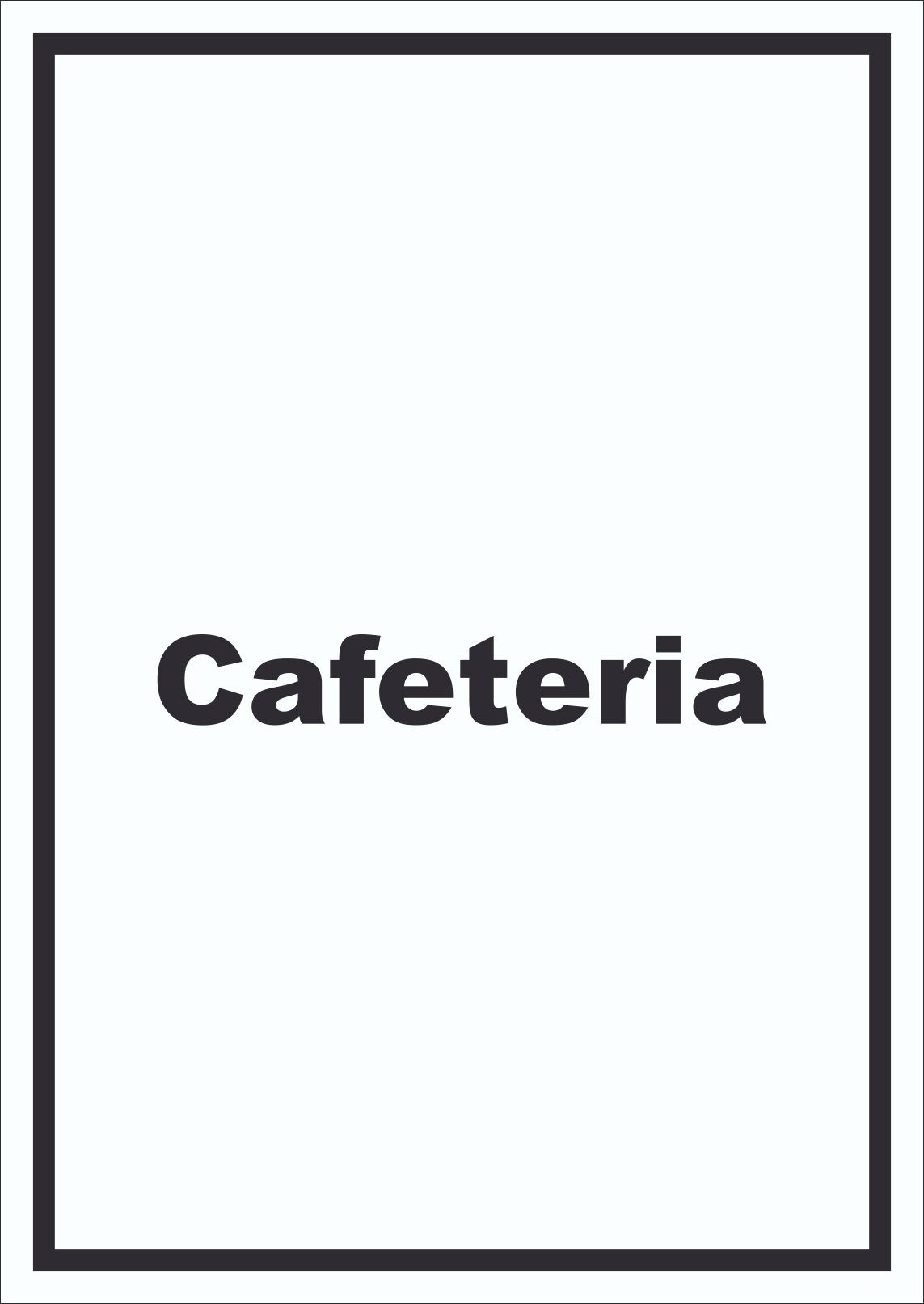 Cafeteria Schild mit Text Restaurant mit Selbstbedienung hochkant A2 (420x594mm)