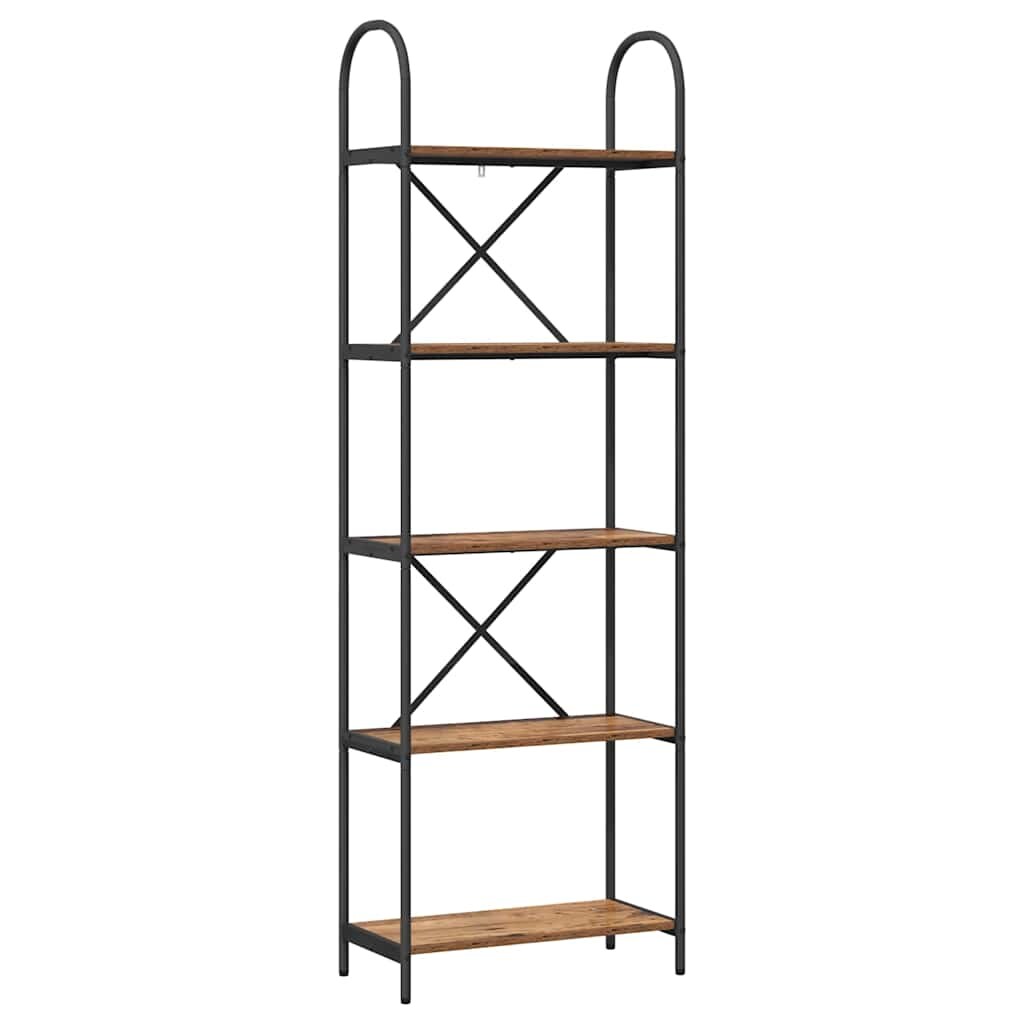 vidaXL Boekenkast Oud hout 60 x 30 x 183 cm Bewerkt hout