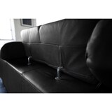 thumbnail of KAWOLA Sofá NELSON esquina sofá de cuero negro con extensión del asiento motorizado recamiere derecha