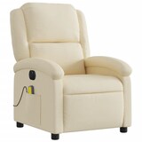 thumbnail of vidaXL Massagesessel Elektrisch Creme Stoff