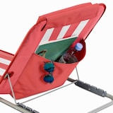 thumbnail of Clic clac des plages matelas de plage fuchsia et blanc (134 x 48 x 40 cm) - Oviala