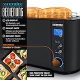 thumbnail of Arendo Frühstücksset, Wasserkocher ELEGANT 1,5 Liter, 4-Scheiben Langschlitz Toaster, Schwarz