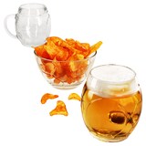 thumbnail of 3tlg Fußball Set Biergläser 0,5L geeicht & Schale Ball-Relief Krug aus Glas Bowl