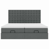 thumbnail of vidaXL Ottoman-Bett mit Matratzen Dunkelgrau 160x200 cm Stoff