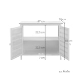 thumbnail of SVITA Wastafelonderbouw badkamermeubel met planchet vrijstaand bamboe wit