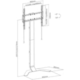 thumbnail of Techly ICA-TR47, Weiß, 40 kg, 177,8 cm (70`), 400 x 400 mm, -10 - 3°, 602 mm