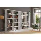 thumbnail of Libreria Santa Cruz Design Scaffale Mensola Moderna Mobile Per Libri Con Ripiani Per Soggiorno Salotto 180 x 90 x 25 cm Bianco e Grigio Cemento