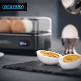 thumbnail of Arendo Eierkocher 6-fach, 400 W, Edelstahl, Warmhaltefunktion, Härtegrad einstellbar, für 6 Eier, grau