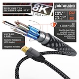 thumbnail of Primewire 8k HDMI Kabel 2.1 - 8K @ 120Hz 4K @ 240Hz mit DSC, HDMI 2.0a 2.0b, 3D, Highspeed Ethernet, HDTV UHD II, HDR-10+ - eARC, VRR, Dolby Vision