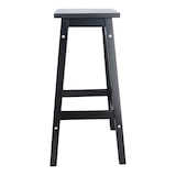 thumbnail of WellHome - Conjunto de 2 bancos 'Laira' em madeira de pinho, preto, 37 x 37 x 70 cm