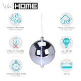 thumbnail of WellHome - Palla di Natale a LED con 4 strisce luminose Ø15cm colore argento