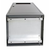 thumbnail of PROREGAL Abfallbehälter für Außenbereiche, verzinktem Innenbehälter & Ascher, 40L, HxBxT 81,5x35x35cm, Brandschutzklasse A1, Anthrazitgrau, Edelstahl