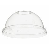 thumbnail of 50x BIO Domdeckel zu Becher 300/400/500ml mit Rundloch O 96mm Bio-Kunststoff