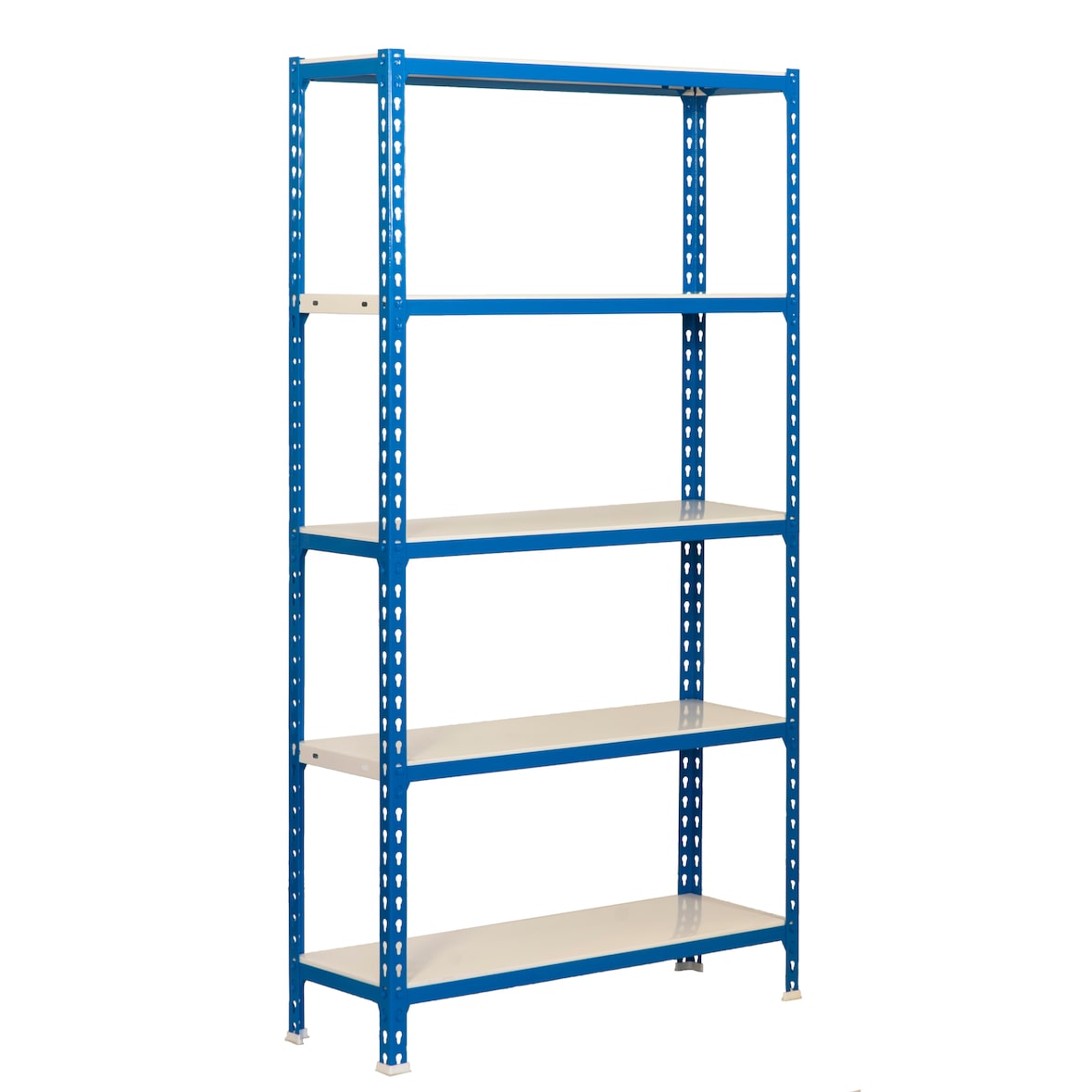 SimonRack Estante Metálico 1800x800x300 mm, 5 Prateleiras em Aço, 180 kg por Nível, Azul/Branco – Simonclick