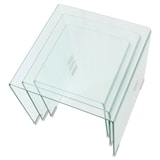 thumbnail of Ensemble de tables gigognes 3 Pièces Verre trempé Transparent Modèle Atlas Line Élite
